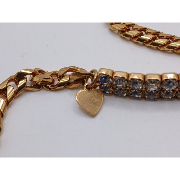 Beautiful 10" Vintage Gold Tone Avon Boot Anklet Cuban Link Bracelet - Picture 9 of 13
